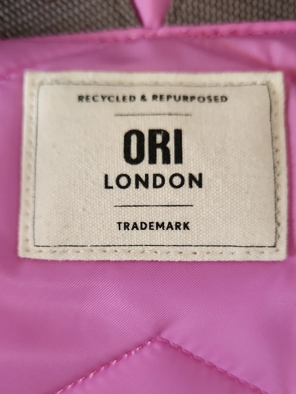 Orion London Pink Backpack Tote with Gray Handles